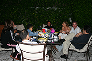 Dinner of the team in Miami in ex Madonna's ex former house